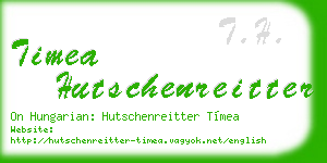 timea hutschenreitter business card