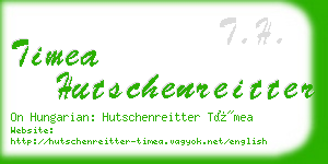 timea hutschenreitter business card